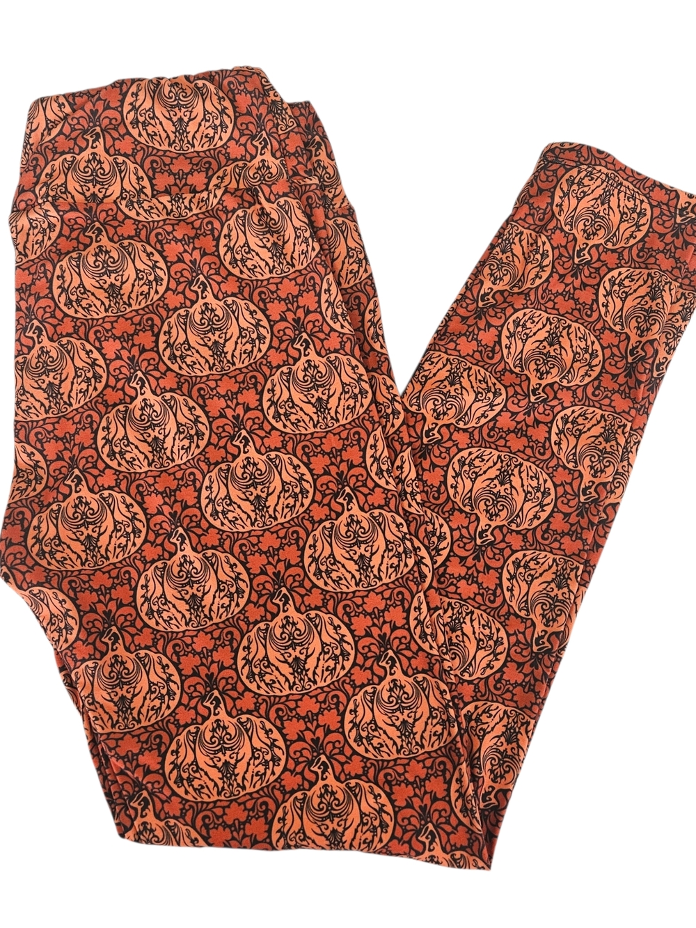 Women's Orange Pumpkin Print Leggings